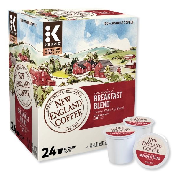 New England Coffee Breakfast Blend K-Cup Pods, 24/Box