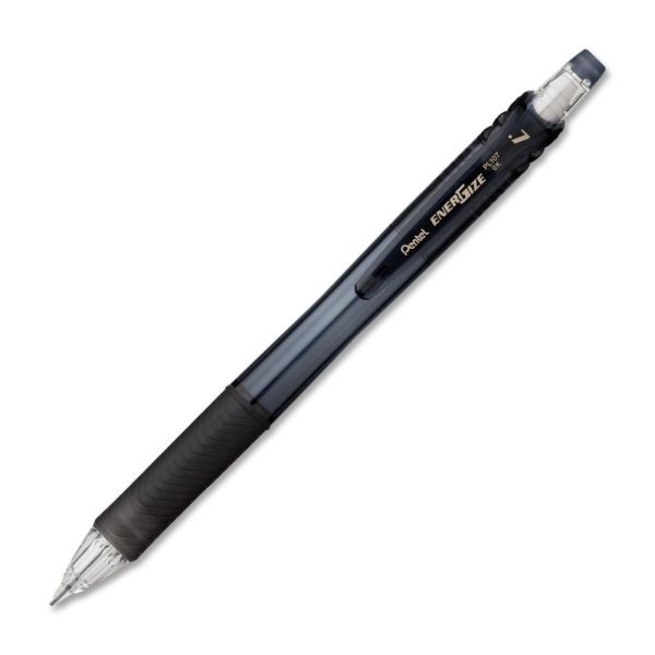 Pentel Energize-X Mechanical Pencil, #2 Lead, Medium Point, 0.7 Mm, Transparent Black Barrel
