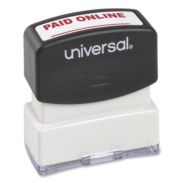 Universal Message Stamp, Paid Online, Pre-Inked One-Color, Red
