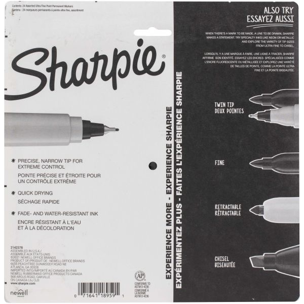 Sharpie Mystic Gems Ultra-Fine Point Permenent Marker 24/Pkg