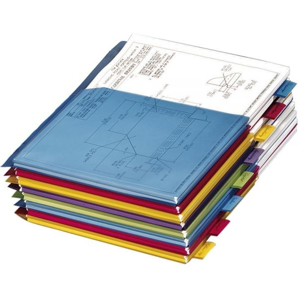 Expanding Index Dividers, 8 Tabs, Assorted, Pack Of 8