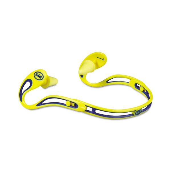 3M E-A-R Swerve Banded Hearing Protector, Corded, Yellow