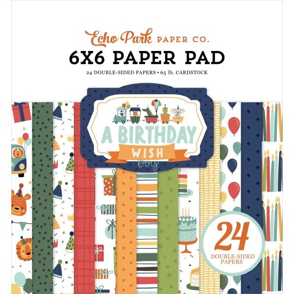 Echo Park Double-Sided Paper Pad 6"X6" 24/Pkg