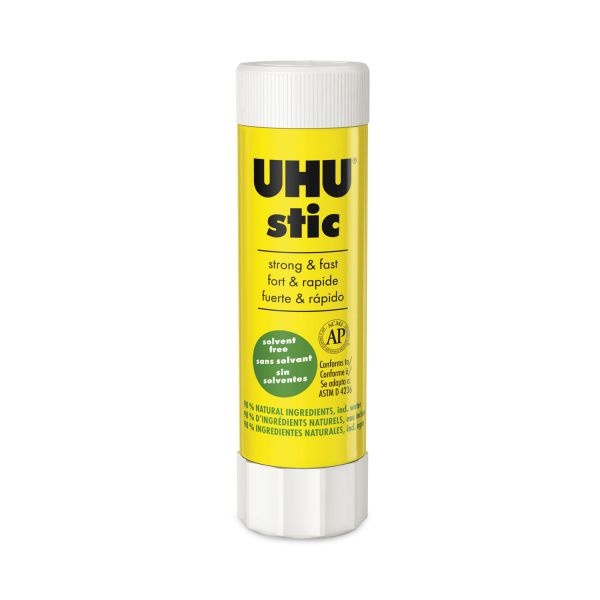 Uhu Stic Permanent Glue Stick, 1.41 Oz, Applies And Dries Clear