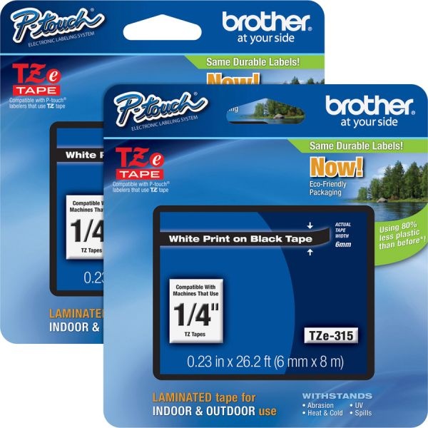 Brother P-Touch Tze Laminated Tape Cartridges