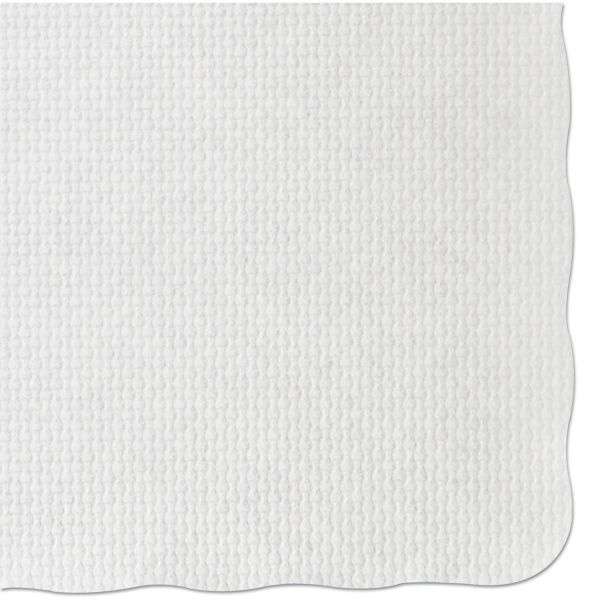 Hoffmaster Knurl Embossed Scalloped Edge Placemats, 9.5 X 13.5, White, 1,000/Carton