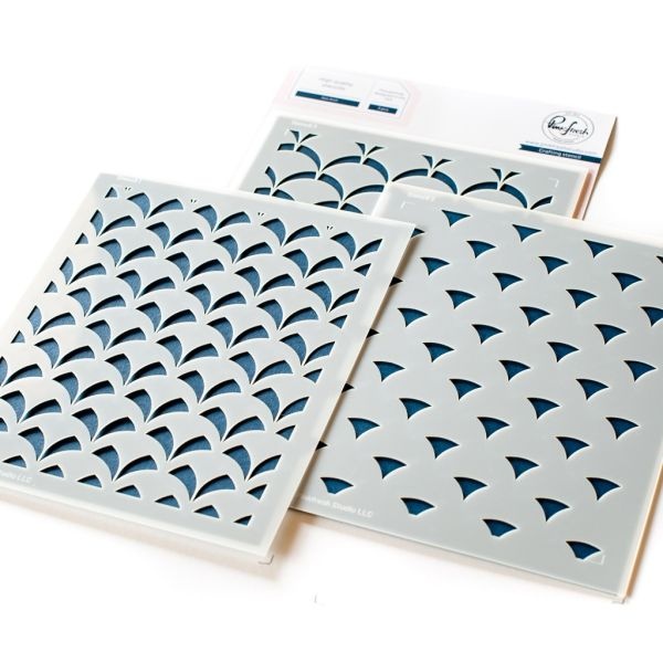 Pinkfresh Studio Stencils 4.25"X5.25" 3/Pkg