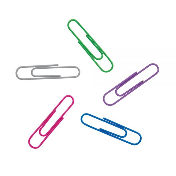 Paper Clips, Pack Of 500, Jumbo, Assorted Colors