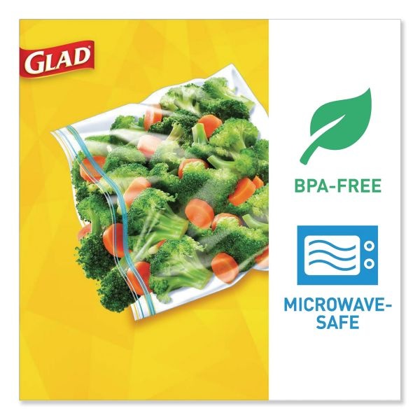 Glad Fold-Top Sandwich Bags, 6 1/2 X 5 1/2, Clear, 180/Box, 12 Boxes/Carton