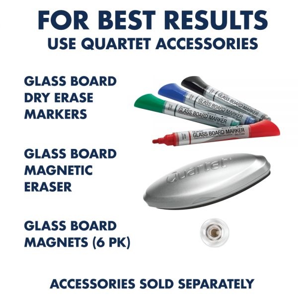 Quartet Infinity Magnetic Glass Marker Board, 24 X18, White