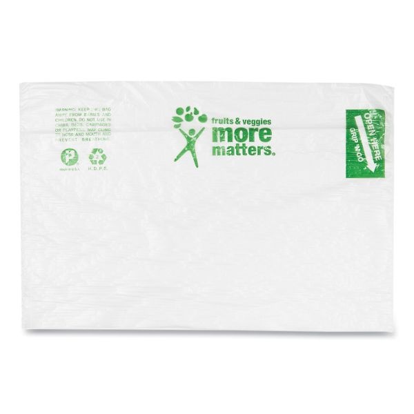 Inteplast Group Produce Bags, 9 Microns, 10" X 15", Clear, 1,400 Bags/Roll, 4 Rolls/Carton