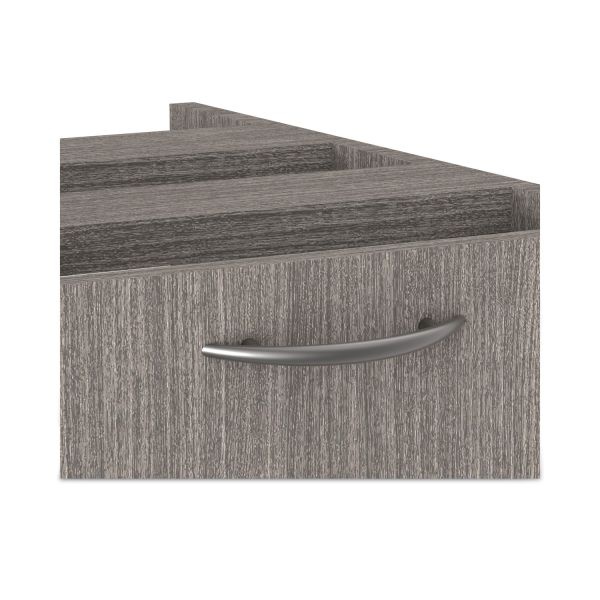 Alera Valencia Series Full Pedestal File, Left Or Right, 2 Legal/Letter-Size File Drawers, Gray, 15.63" X 20.5" X 28.5"