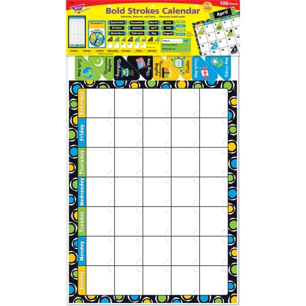 Trend Bold Strokes Calendar Bulletin Board Set trend-bold-strokes-calendar-bulletin-board-set