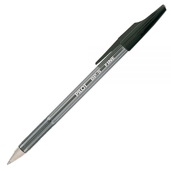 Pilot Better Ballpoint Pens, Fine Point, 0.7 Mm, Black Barrel, Black Ink, Pack Of 12