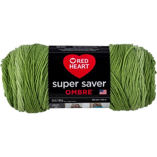 Red Heart Super Saver Ombre Yarn - Green Apple