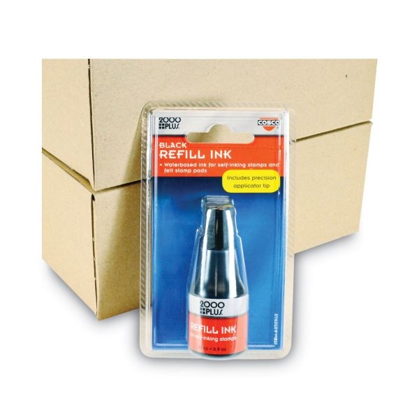 Cosco ACCU-STAMP Gel Ink Refill 0.35 oz Bottle Blue