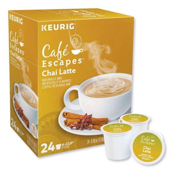 Café Escapes Cafe Escapes Chai Latte K-Cups, 96/Carton