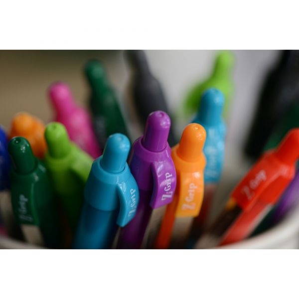 Zebra Z-Grip Ballpoint Pen, Retractable, Medium 1 Mm, Assorted Artistic Ink And Barrel Colors, 24/Pack