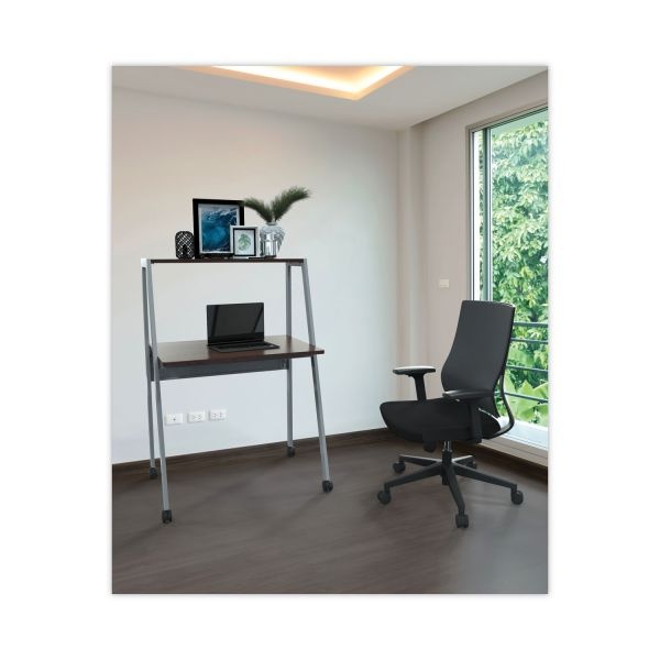 Linea Italia Kompass Flexible Home/Office Desk, 33" X 23.4" X 48", Mocha