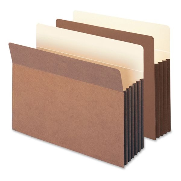 Smead Redrope Drop-Front File Pockets With Fully Lined Gussets, 5.25" Expansion, Letter Size, Redrope, 10/Box