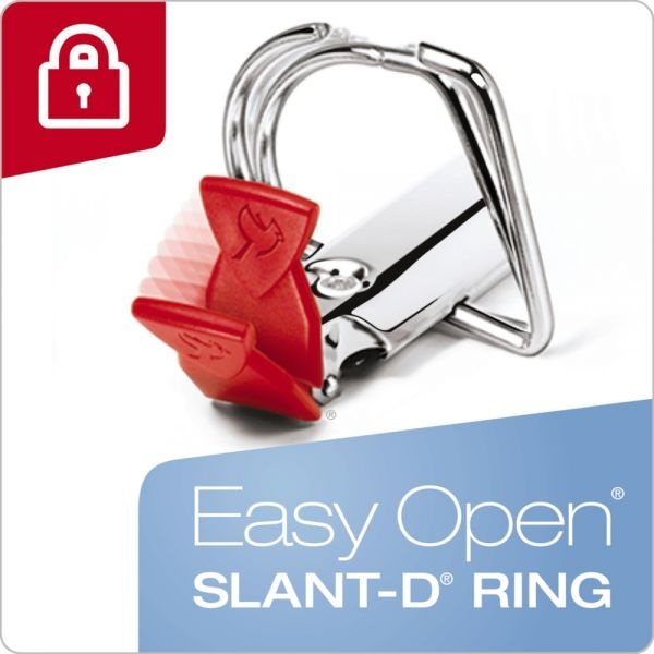 Cardinal Freestand Easy Open Locking 3-Ring View Binder, 3" Capacity, Slant-D Ring, White