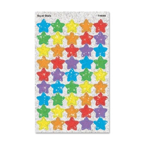 Trend Sparkle Stickers, Large Super Stars, Pack Of 160