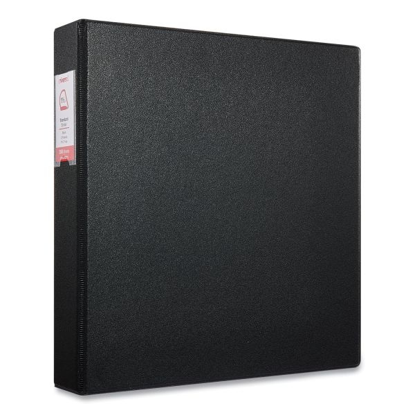 Universal Deluxe Non-View D-Ring Binder With Label Holder, 3 Rings, 1.5" Capacity, 11 X 8.5, Black