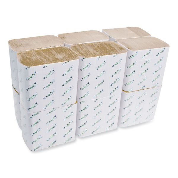 Morcon Tissue Valay Interfolded Napkins, 1-Ply, 6.3 X 8.85, Kraft, 6,000/Carton