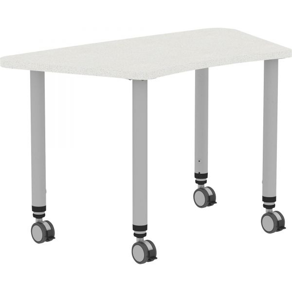 Lorell Attune Height-Adjustable Multipurpose Curved Table
