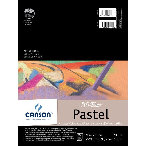 Canson Mi-Teintes Pastels Paper Pad 9"X12"