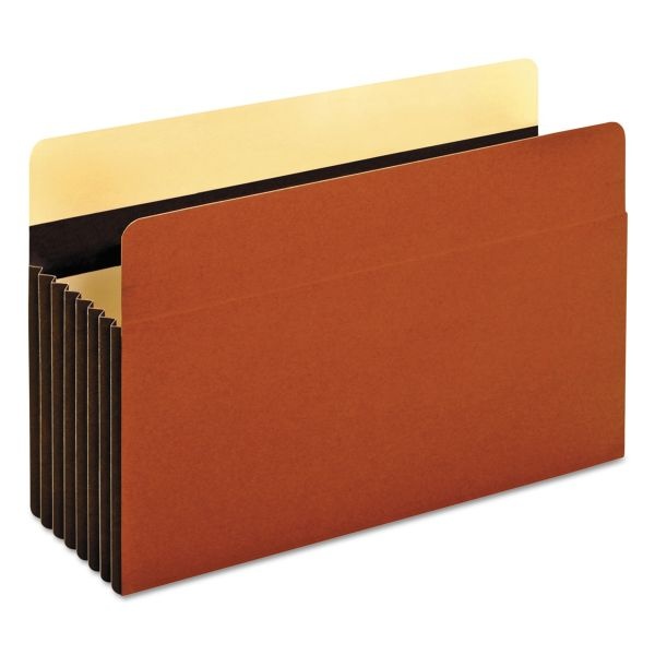 Pendaflex Heavy-Duty File Pockets, 7" Expansion, Legal Size, Redrope, 5/Box