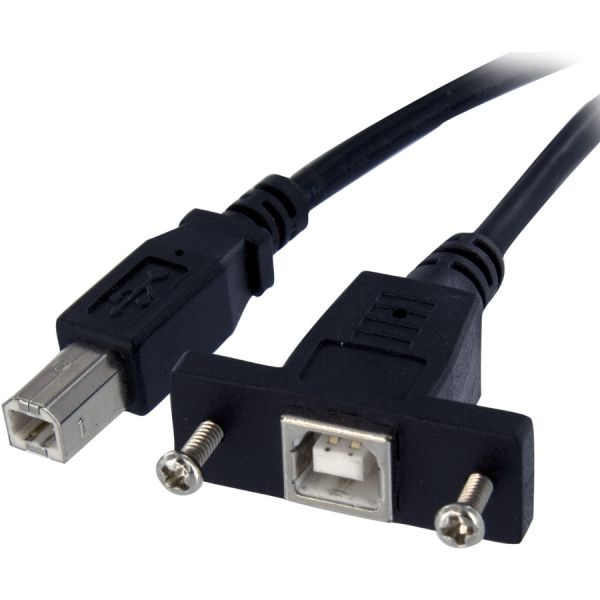 3 Ft Panel Mount Usb Cable B To B - F/m