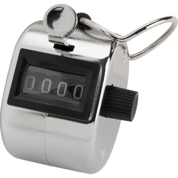 Tally II Desk Model Tally Counter, Registers 0-9999, Chrome