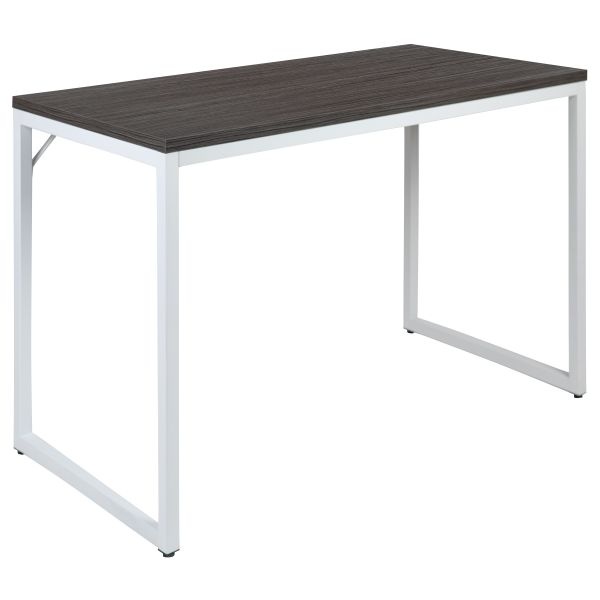 Kimberly Tiverton Industrial Modern Desk - Commercial Grade Office Computer Desk And Home Office Desk - 47" Long (Rustic Gray/White)