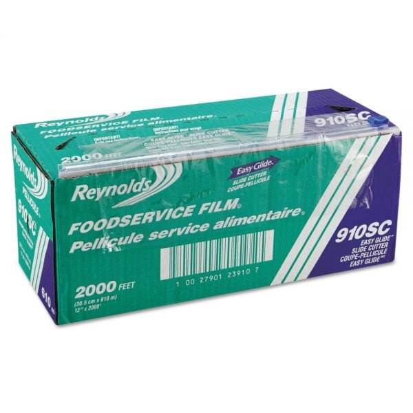Reynolds Wrap Pvc Food Wrap Film Roll In Easy Glide Cutter Box, 12" X 2,000 Ft, Clear