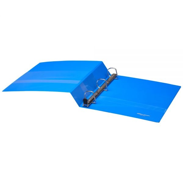 [In]Place Heavy-Duty View 3-Ring Binder, 1 1/2" D-Rings, Blue