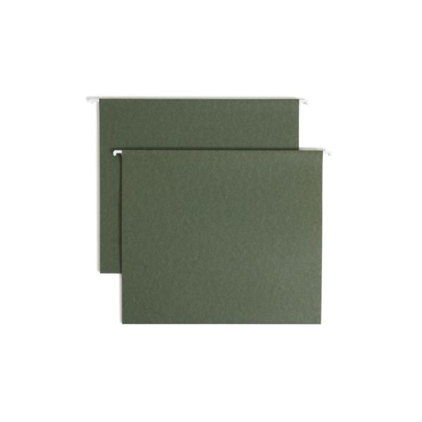 Smead Hanging Box-Bottom File Folders, 2" Expansion, Letter Size, Standard Green, Box Of 25
