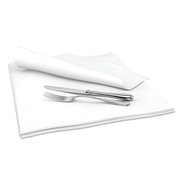Cascades Pro Select Dinner Napkins, 1-Ply, 15 X 15, White, 1000/Carton