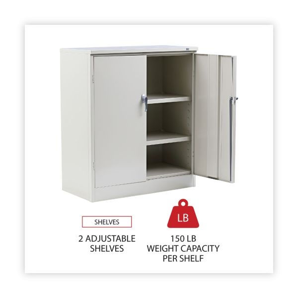 Alera Steel Storage Cabinet, 3 Adjustable Shelves, 42"H, Putty