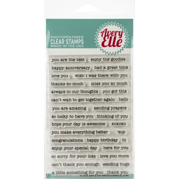 Avery Elle Clear Stamp Set 4"X6"