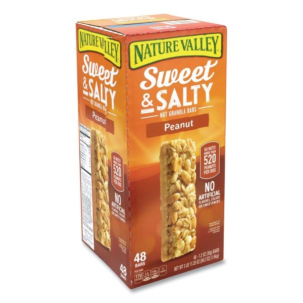 Nature Valley Granola Bars, Sweet And Salty Peanut, 1.2 Oz Pouch, 48/Box