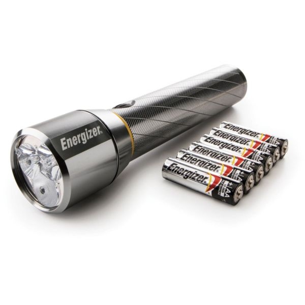 Energizer Vision Hd Flashlight With Digital Focus - Led - 1300 Lm Lumen - 6 X Aa - Battery - Metal - Water Resistant - Chrome - 1 / Pack