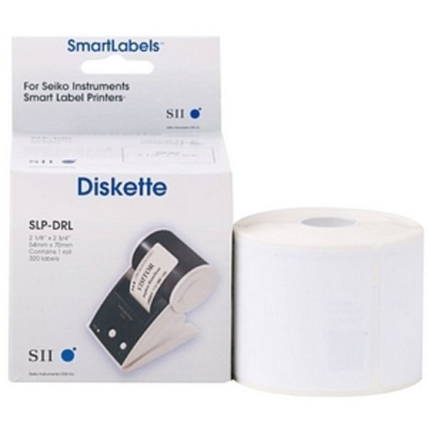 Seiko Slp-Drl Self-Adhesive Name Badge/Diskette Labels, 2.12" X 2.75", White, 320 Labels/Roll