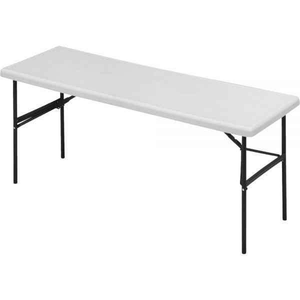 Iceberg Indestructable Classic Folding Table, Rectangular Top, 1,200 Lb Capacity, 72 X 24 X 29, Platinum