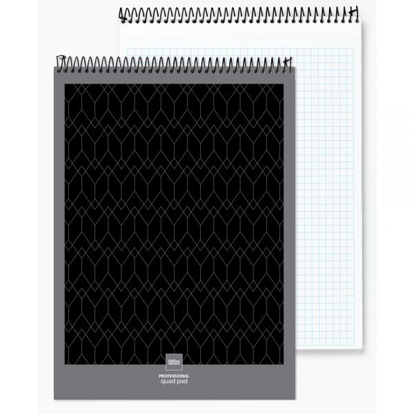 Professional Top Wirebound Writing Pad, 8 1/2" X 11 3/4", Quad Ruled, 70 Sheets, White