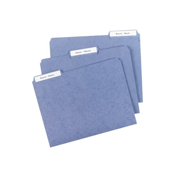 Avery Mini-Sheets File Folder Labels, 2181, Rectangle, 2/3" X 3-7/16", White, Pack Of 300