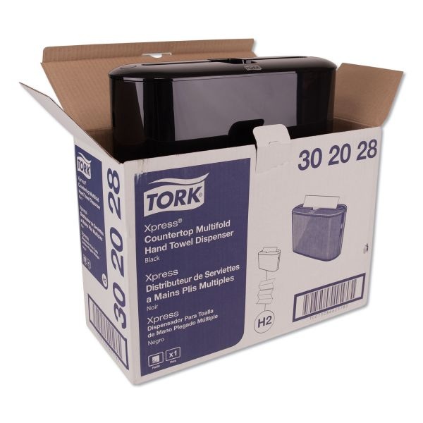 Tork Xpress Countertop Towel Dispenser, 12.68 X 4.56 X 7.92, Black