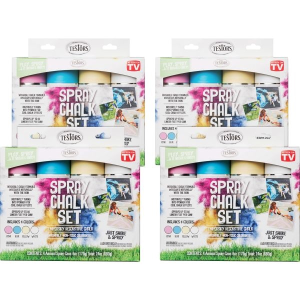 Testors 4-Color Spray Chalk Sets