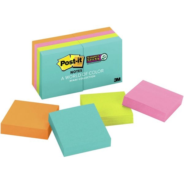 Post-It Super Sticky Notes 2"X2" 8/Pkg