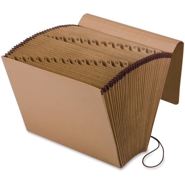 Pendaflex Full-Flap Daily Expanding File, Letter Size, 7/8" Expansion, Brown
